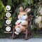 Solar Garden Statues Bunny Statue Easter Bunny Decorations Outdoor Resin Rabbit Garden Statue with Light Garden Decor Lawn Decorations 4.5 * 2.5 * 5.5 Inch Easter Gifts for Women